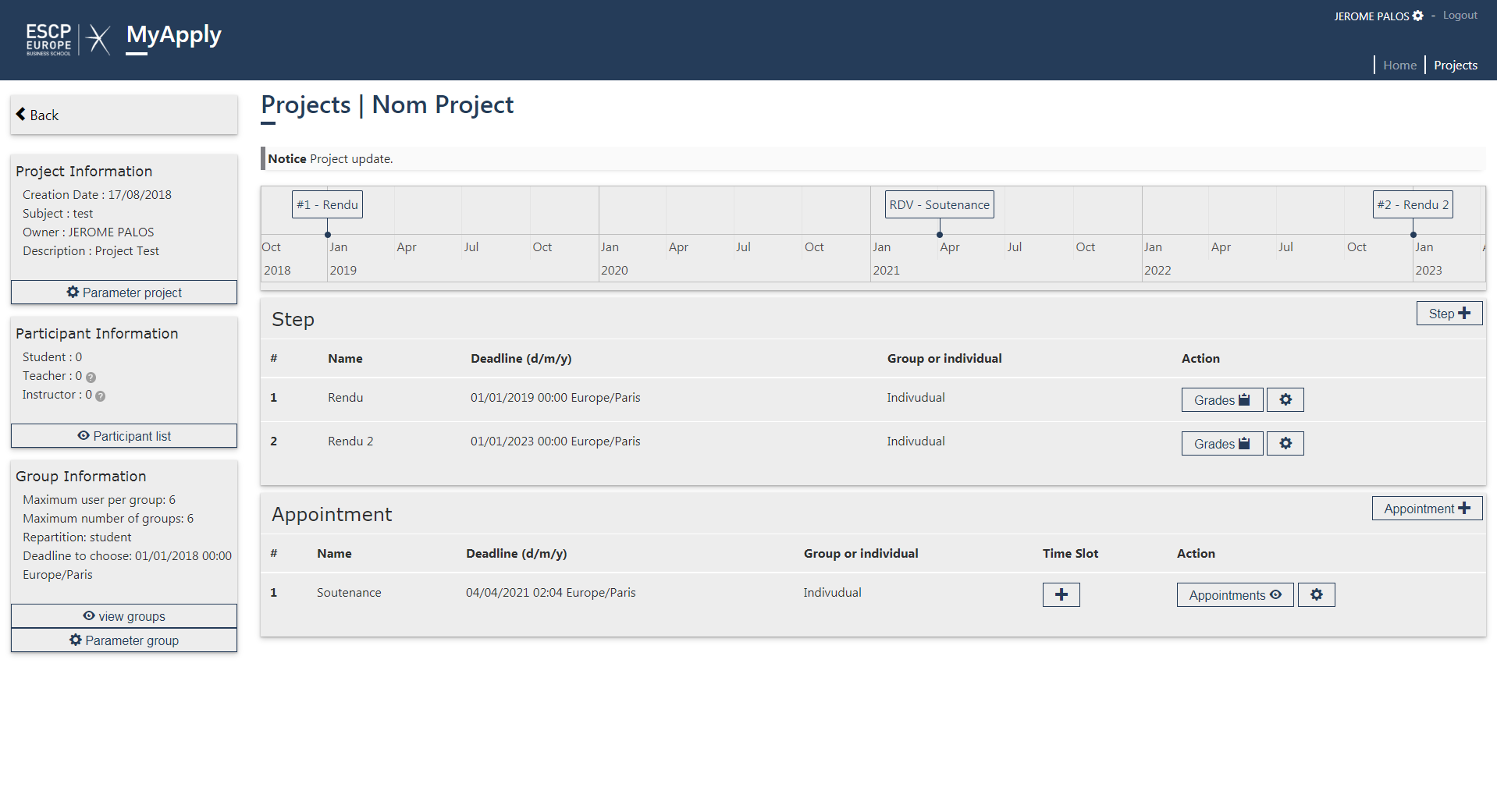 apercu de la plateforme